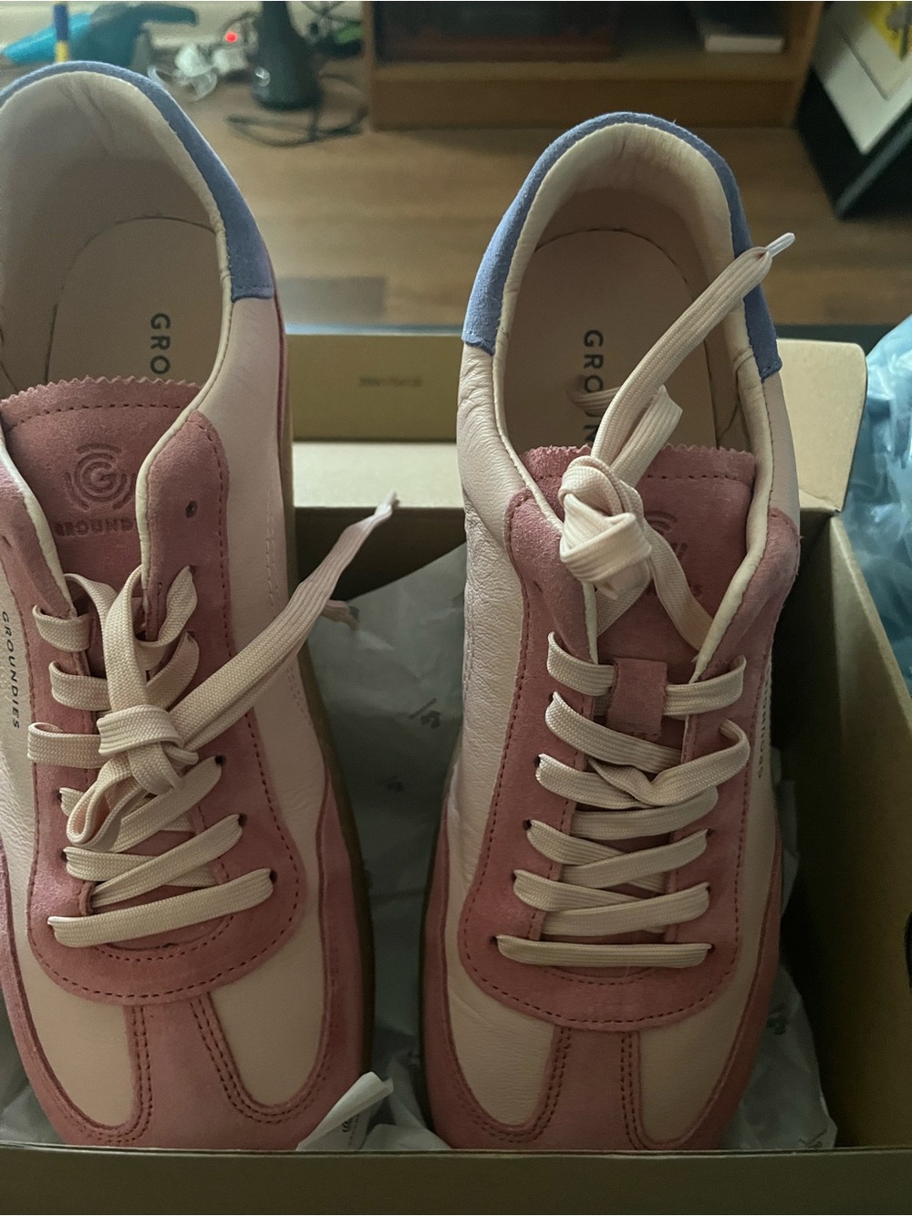 Grouper Pink Leather & Suede Women's Sneaker